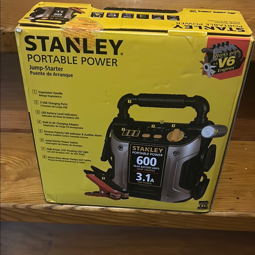 Stanley Yellow and Black Portable Power Station - Picture 2 of 3